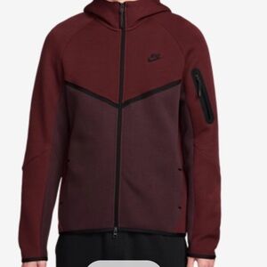Nike Tech Men's Dark Red/ Burgundy Hoodie and Pants